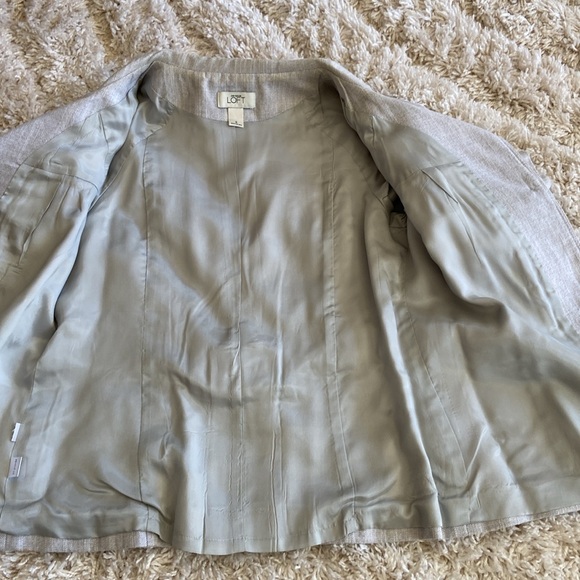 Ann Taylor Loft , size 8 jacket, silver with little spark and big buttons. - Picture 6 of 7